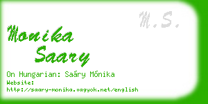 monika saary business card